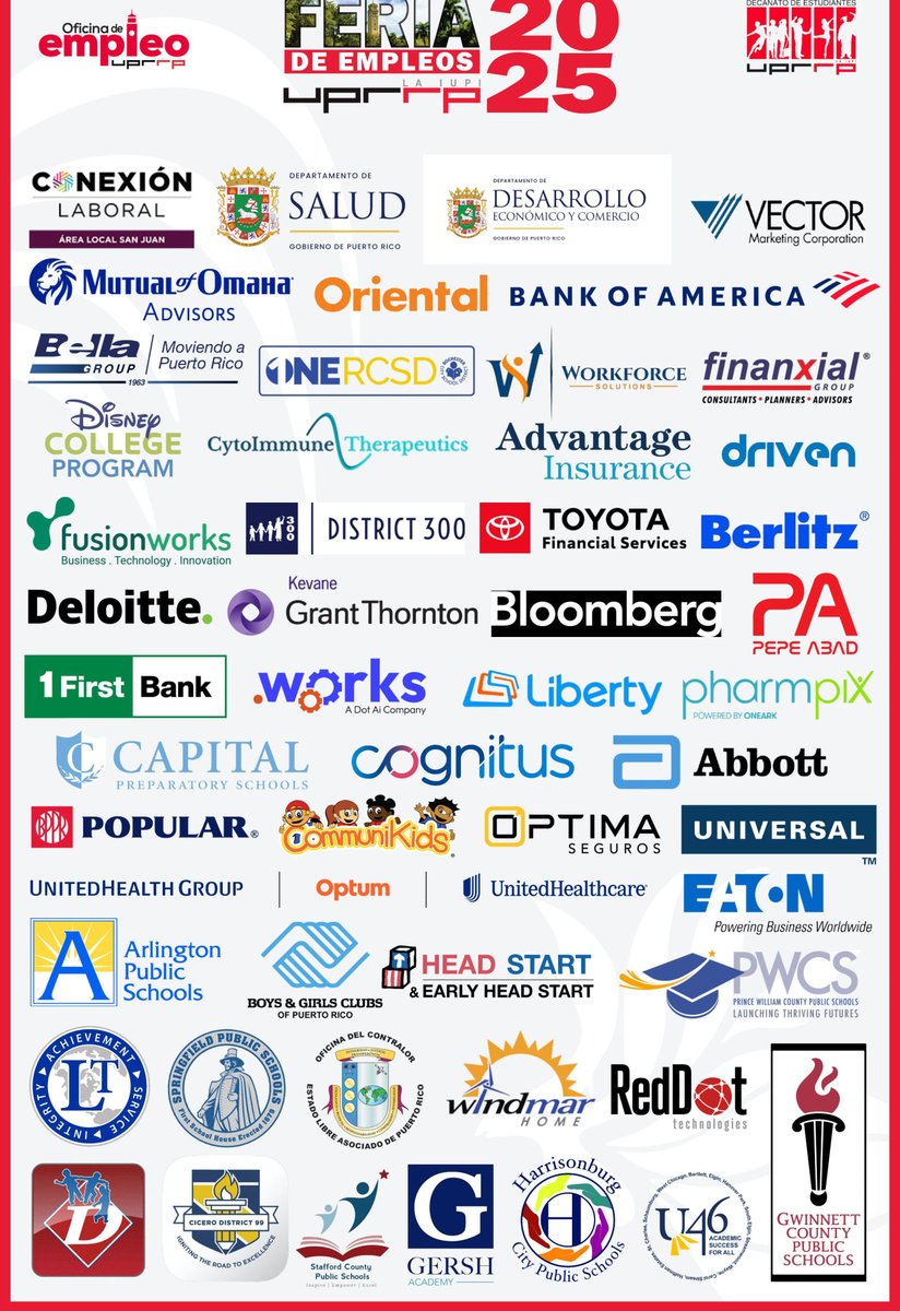 📣 ¡La Feria de Empleos está a solo 1 semana! 📣

Prepárate con estos consejos:
✅ Actualiza tu resume
👔 Viste para impresionar
🔎 Recuerda: ¡También te están buscando!

🔗 Más detalles en el enlace del perfil. canva.com/design/DAF6VJ-…

#uprrp #laiupi