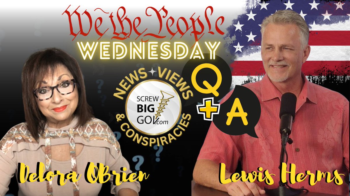 On this week’s Q&amp;A, Lewis welcomes special guest Delora OBrien of The Gathering Movement! 

❓ Got a question for the show? Drop it below!

WED, MARCH 19th
4pm PT | 7pm ET
▶️rumble.com/v6qvzem-we-the…

#WeThePeople, #TruthMatters, #DeepStateExposed, <a href="/DeloraGathering/">Delora OBrien</a> <a href="/WowLewi/">Lewis Herms - Candidate for Governor of California</a>