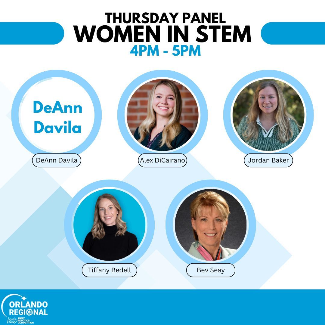 Join us for the Women in STEM Panel this Thursday, 4-5 PM at #OrlandoFRC! Hear from industry leaders as they share their journeys, challenges, and advice for the future of STEM. Supporting women in STEM strengthens innovation and paves the way for future generations!