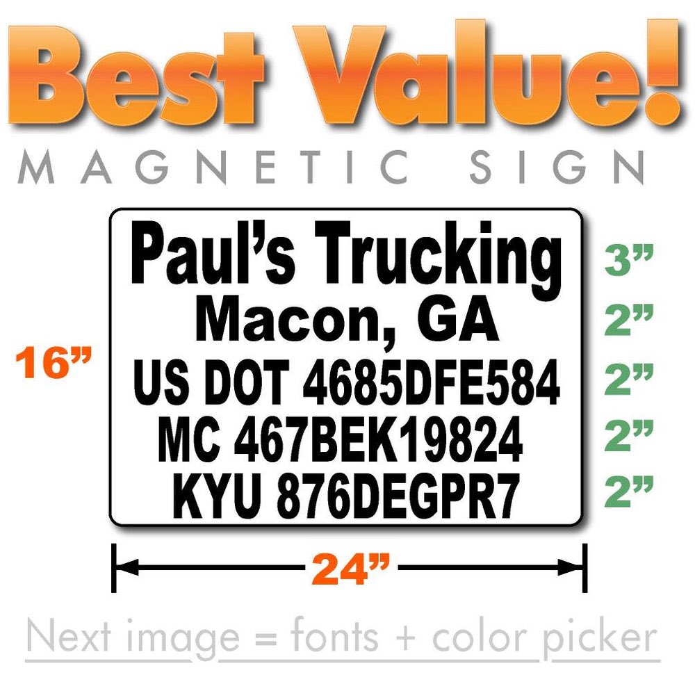 store_dot's tweet photo. Truckers, stay compliant in every state! 🚛 Our multi-line USDOT magnetic signs fit all your required numbers—KYU, MC, CA &amp; more. Durable, weather-resistant, and fast shipping! Order now:  https://t.co/zH3D5x9Rrj #TruckLife https://t.co/7V9OuyUcNa