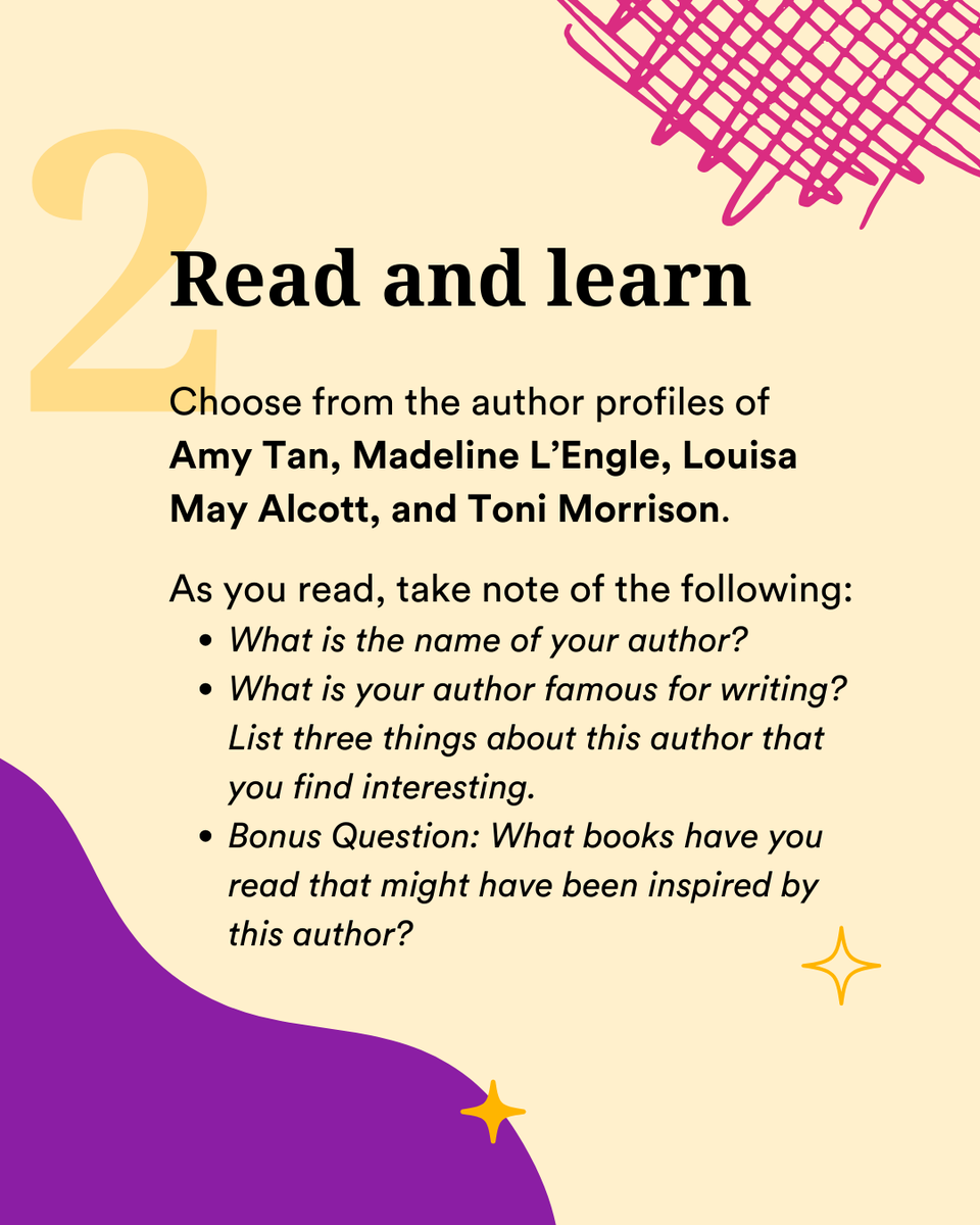 Newsela's tweet photo. Honor #WomensHistoryMonth with an engaging ELA lesson! 🎉 Students will research a renowned female writer and showcase her legacy through a creative poster using our author profiles. Get started here ➡️ https://t.co/Ihg8CuuQpM https://t.co/GZql8fFbPE