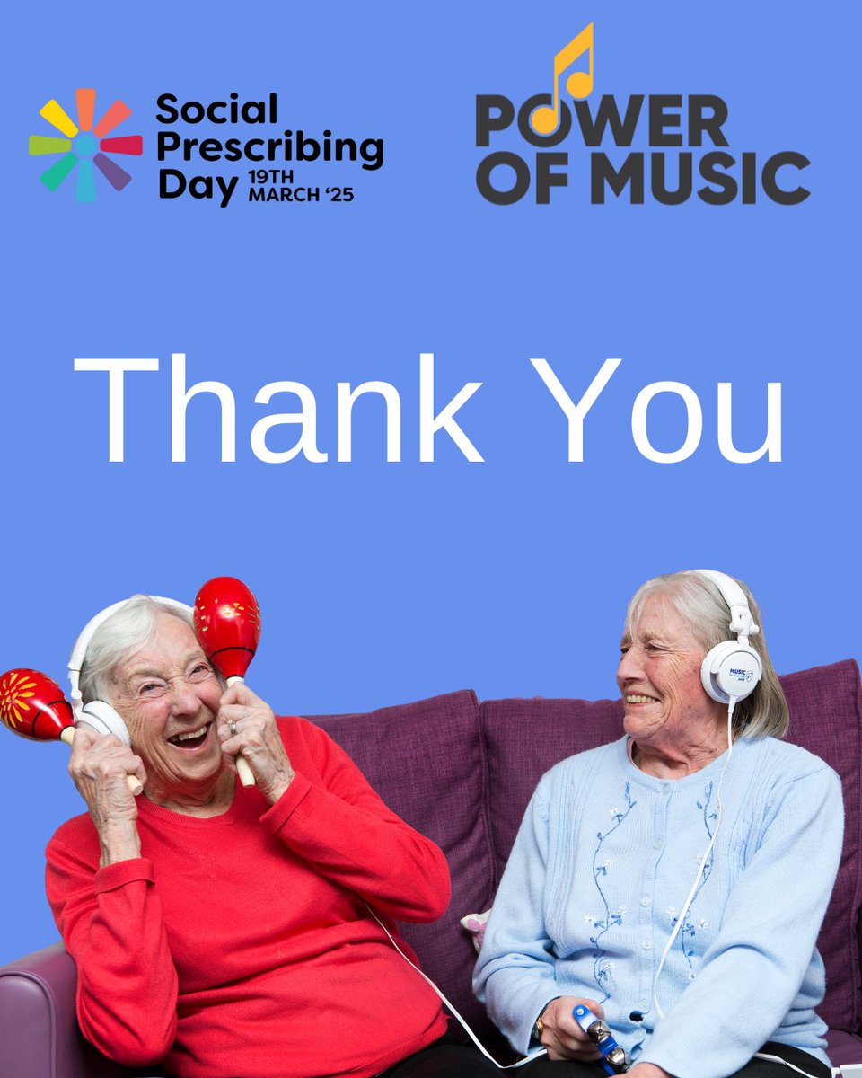 On #SocialPrescribingDay we want to say a big thank you to everyone running music groups for people living with dementia and their carers. Your work is amazing.

Find out more about the #PowerofMusic socialprescribingacademy.org.uk/the-power-of-m…