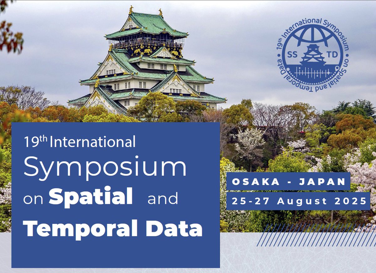 SSTD_symposium's tweet photo. 📢 #SSTD2025! Only 40 days until Abstract Submission (Apr 27) ! Ready to reshape the future of spatial &amp; temporal data? Submit now: https://t.co/HJACeFTK29 #CallForPapers https://t.co/alXEXSTy09