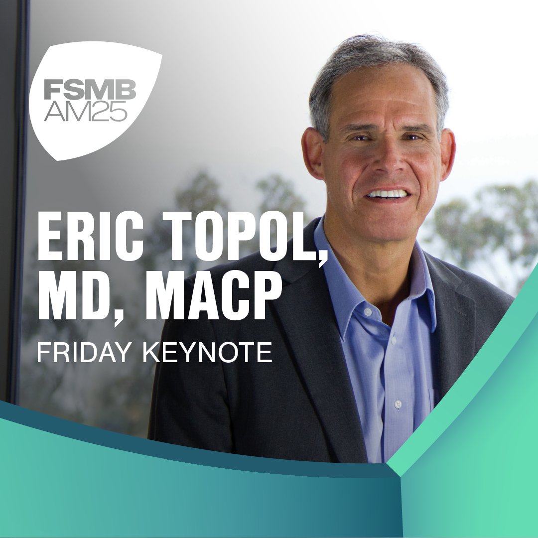 FSMB (@thefsmb) on Twitter photo What does the future of medical regulation look like in an era of AI and precision medicine? <a href="/EricTopol/">Eric Topol</a> will share his forward-looking perspective at #FSMBAM25. Join us to explore how emerging technologies are transforming care and oversight. bit.ly/FSMBAM25 What does the future of medical regulation look like in an era of AI and precision medicine? <a href="/EricTopol/">Eric Topol</a> will share his forward-looking perspective at #FSMBAM25. Join us to explore how emerging technologies are transforming care and oversight. bit.ly/FSMBAM25