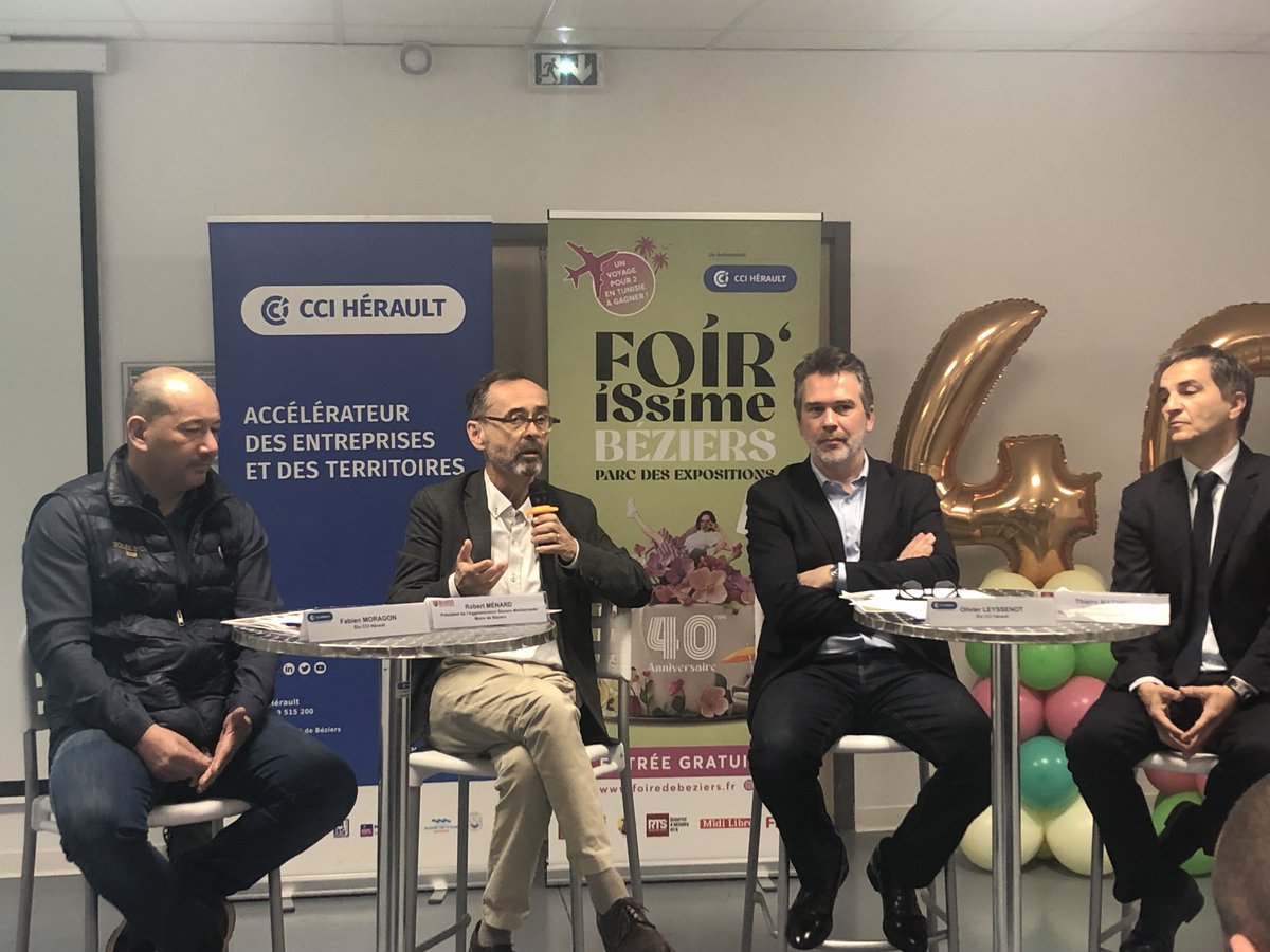 ADeljarry's tweet image. Présentation de la prochaine Foire de Béziers qui fête ses 40 ans au sein du Parc des Expositions !
Rdv du 27 au 30 mars au Parc des Expositions de Béziers : 4 jours de bons plans, près de 200 exposants, des cadeaux à gagner tous les jours, des animations, des jeux, des…