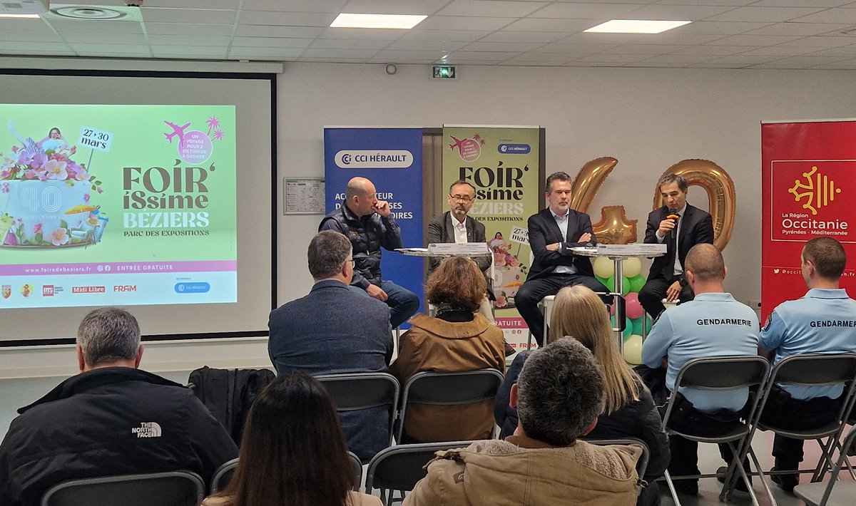 ADeljarry's tweet image. Présentation de la prochaine Foire de Béziers qui fête ses 40 ans au sein du Parc des Expositions !
Rdv du 27 au 30 mars au Parc des Expositions de Béziers : 4 jours de bons plans, près de 200 exposants, des cadeaux à gagner tous les jours, des animations, des jeux, des…