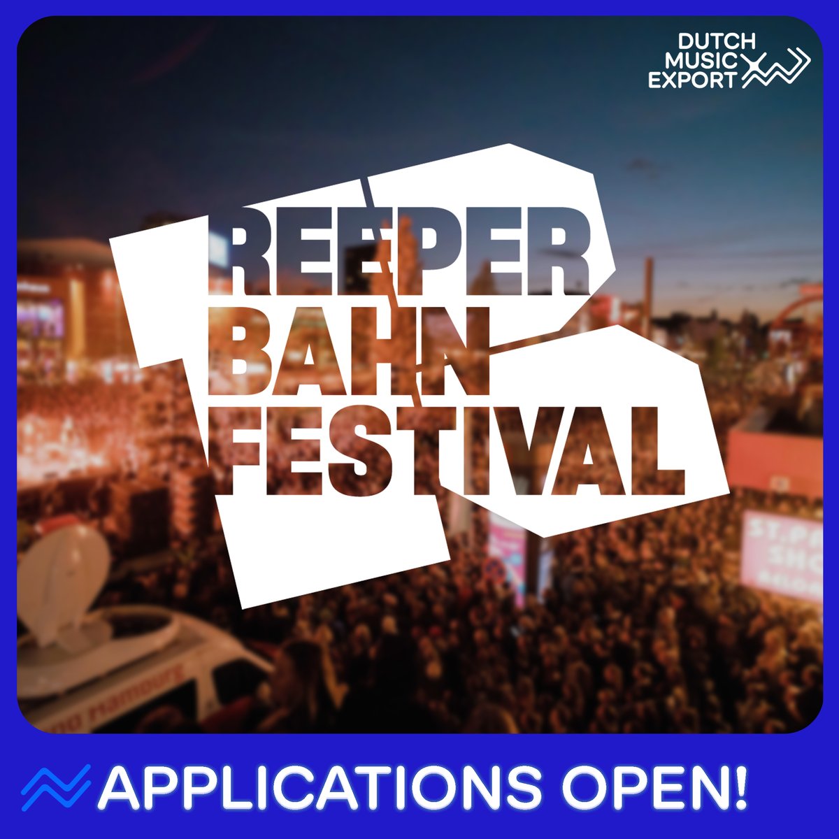 Dutch Music Export (@nlmusicexport) on Twitter photo 🎪 Artists can still apply for the incredible <a href="/ReeperbahnFest/">Reeperbahn Festival</a> 2025!
Become part of the festival’s official program and get the chance to perform again at the legendary Dutch Music Export Showcase!
Find more information on how to apply here: reeperbahnfestival.com/en/artist-subm…. 🎪 Artists can still apply for the incredible <a href="/ReeperbahnFest/">Reeperbahn Festival</a> 2025!
Become part of the festival’s official program and get the chance to perform again at the legendary Dutch Music Export Showcase!
Find more information on how to apply here: reeperbahnfestival.com/en/artist-subm….