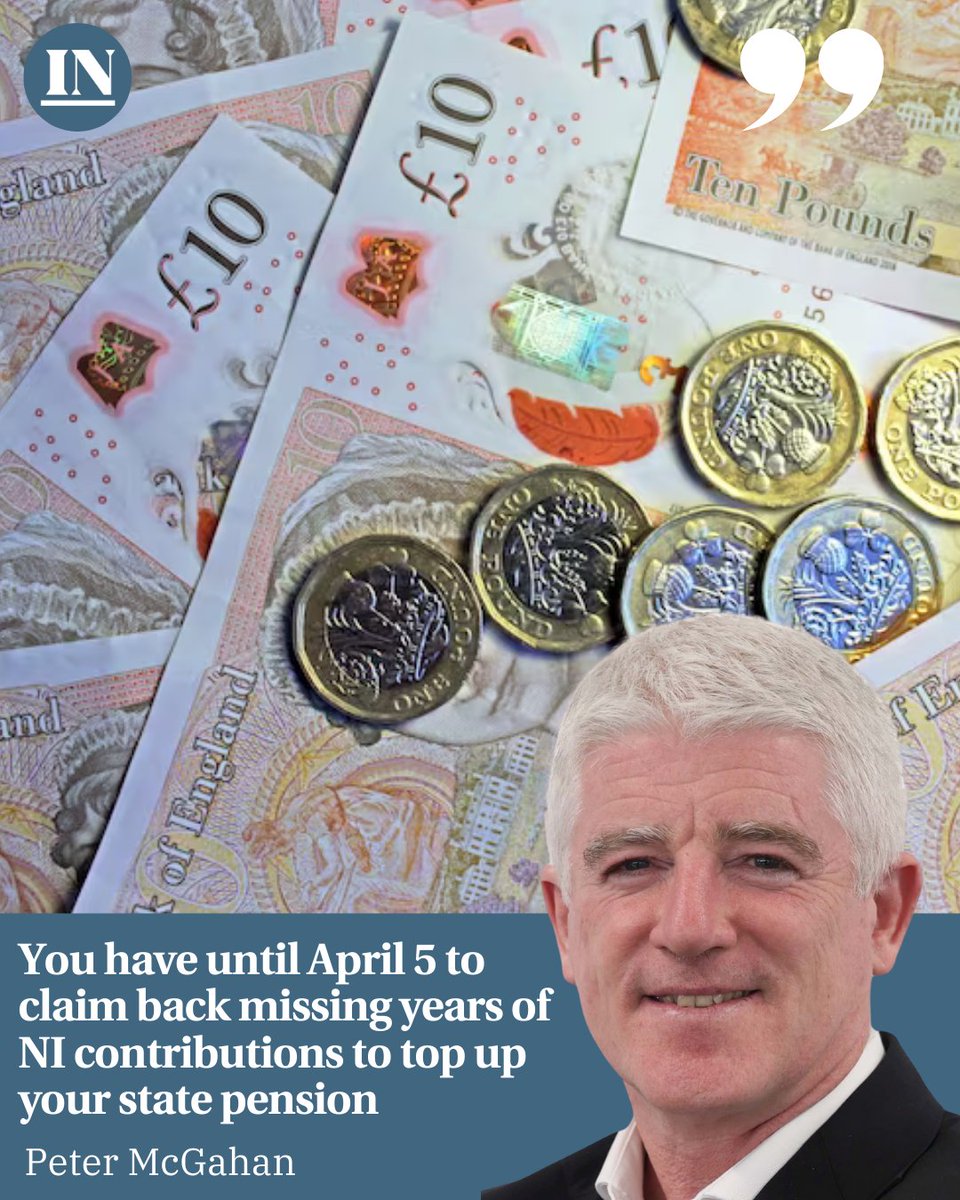You have one last chance to top up your state pension.  

Here's how to do it⬇️ 

irishnews.com/life/personal-…