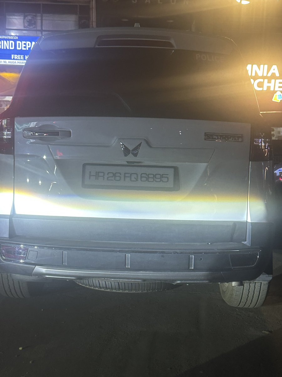 <a href="/gurgaonpolice/">Gurugram Police</a> <a href="/TrafficGGM/">Gurugram Traffic Police</a> <a href="/HaryanaPolice27/">Haryana Police</a> <a href="/DGPHaryana/">DGP Haryana Police</a> <a href="/cmohry/">CMO Haryana</a> <a href="/DC_Gurugram/">DC Gurugram</a> HR26 FQ6895 is Wrong park in Sec4Market Gurgaon, Without Security number plate, Black film window glasses, Haryana Police logo, Police sticker in front &amp; back glass.
Pls take necessary action against him