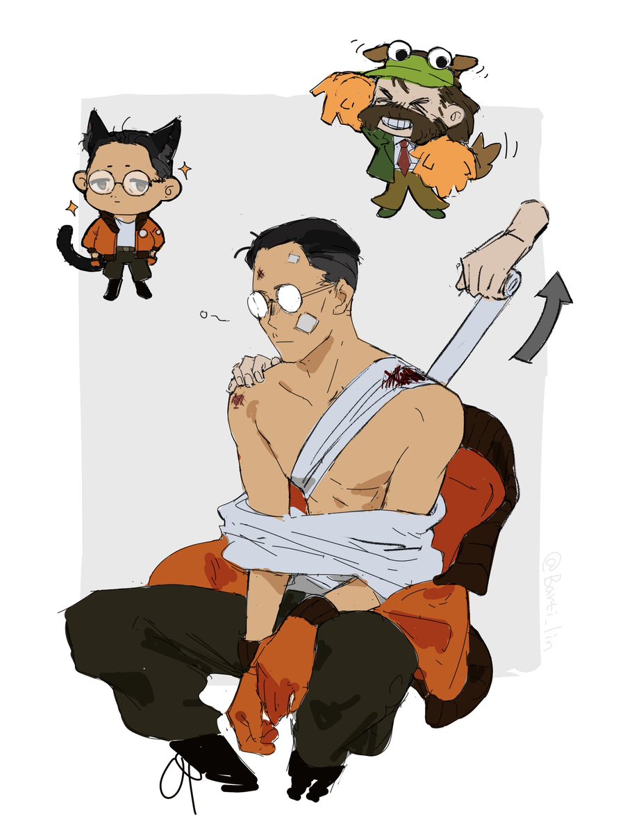 #DiscoElysium 
Press E to bandage the lieutenant.