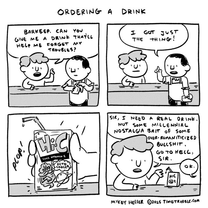 i drew a comic about ordering a drink 