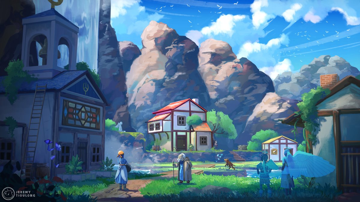 Nomiagueux's tweet image. Fan concept of what a remake of Dragon Quest IX, one of my favorite games of all time, could look like 🌥
#DragonQuest #ドラゴンクエスト #fanart #DragonQuestIX #JRPG