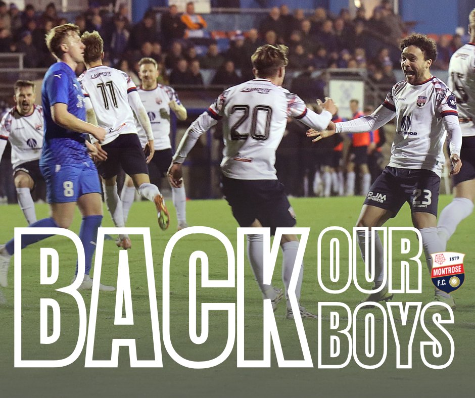 MontroseFC's tweet photo. BACK OUR BOYS!

Sat is our biggest game of the season, with the chance to take a huge step towards safety in what, for many reasons, has been a very difficult campaign.

The players need your support now, more than ever, so please come along in numbers and Back Our Boys! https://t.co/1M9FDz5fjO