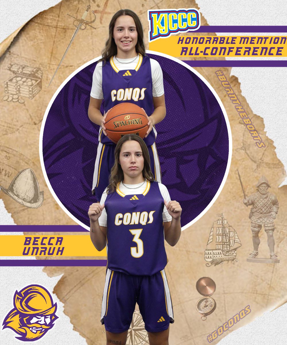 🏀Women's Basketball | #GoConqs

🏀Becca Unruh
🏆Honorable Mention All-KJCCC
🏡Dodge City, KS

🏀Season stats: 7.2 PPG, 1.4 RPG, 36.1% 3pt FG%
🏀Played in all 33 games this season
🏀Top 5 in KJCCC in made 3pters &amp; 3pt FG%

#BurnTheBoats