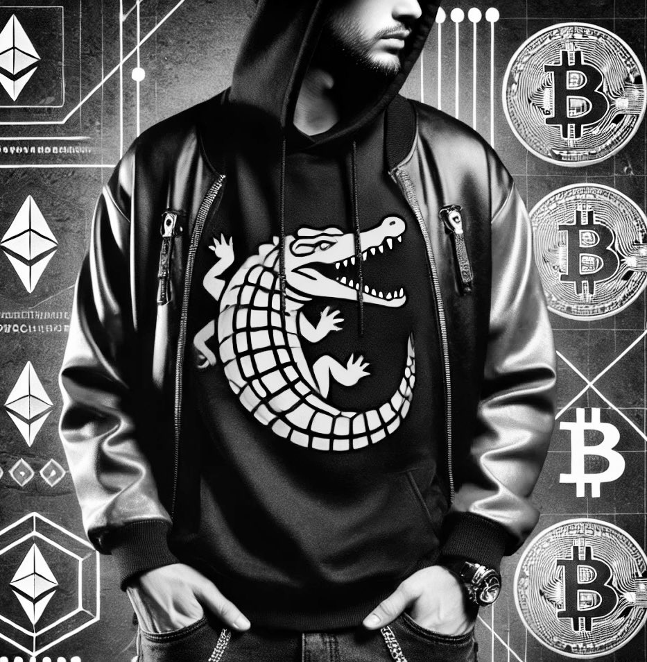 CROCOBOSS_'s tweet photo. 🐊 **CROCOBOSS** — where fashion meets crypto. We create streetwear for those who make money and change the game. Green and black symbolize power, the croc stands for confidence. Being a boss means investing in yourself. 🚀 #CROCOBOSS #CryptoStyle #BeTheBoss https://t.co/BupKlQZAPZ