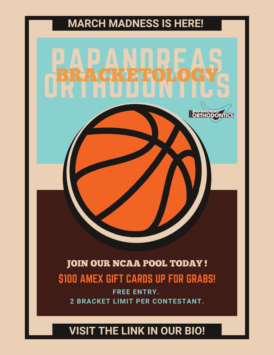 PapandreasOrtho's tweet photo. One day left to join our free March Madness bracket pool! 
https://t.co/Zlohwtxe95 https://t.co/NhauCNGbhc