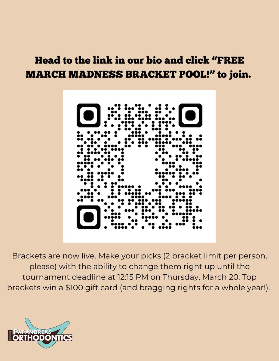 PapandreasOrtho's tweet photo. One day left to join our free March Madness bracket pool! 
https://t.co/Zlohwtxe95 https://t.co/NhauCNGbhc