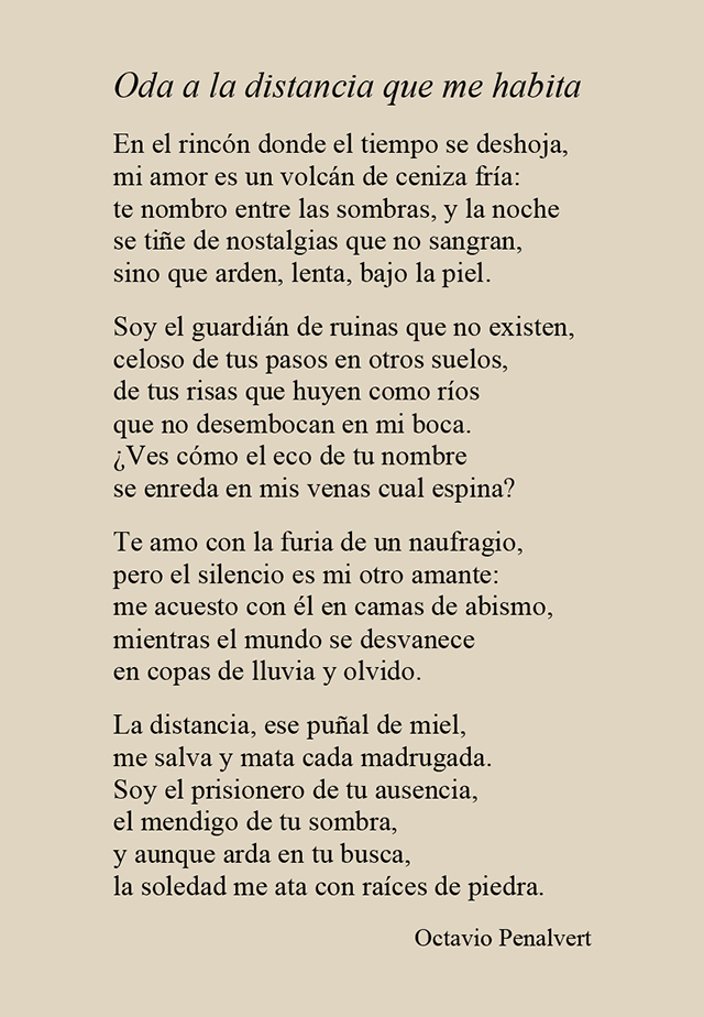 OPenalvert's tweet photo. Oda a la distancia que me habita... https://t.co/6JURWqYZOY