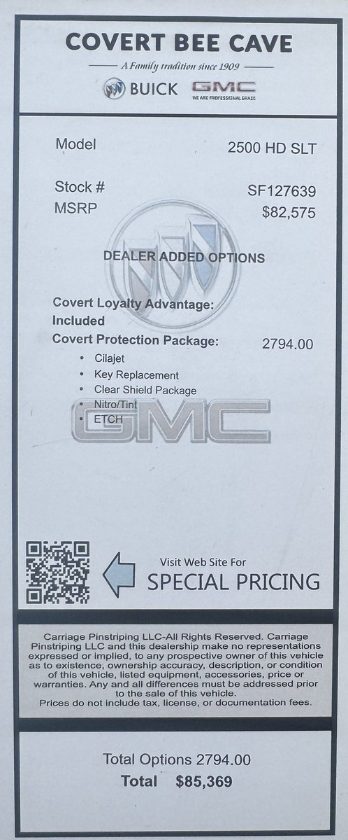 Absolute joke!!  $85k for a entry level HD pick up truck!!