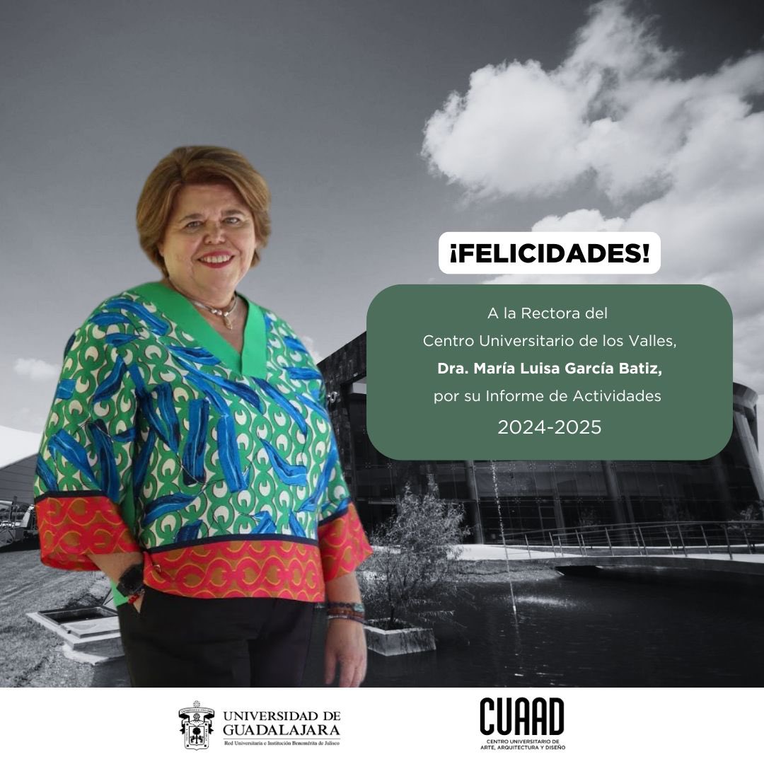 Felicidades a la Dra. <a href="/mlgarciabatiz/">María Luisa García Bátiz</a> y a la comunidad <a href="/cuvallesudg/">CUValles UdeG</a> por ampliar su oferta educativa, matrícula y número de miembros SNII, así como por la inauguración del Núcleo Transdisciplinar de Laboratorios. 👏🏼