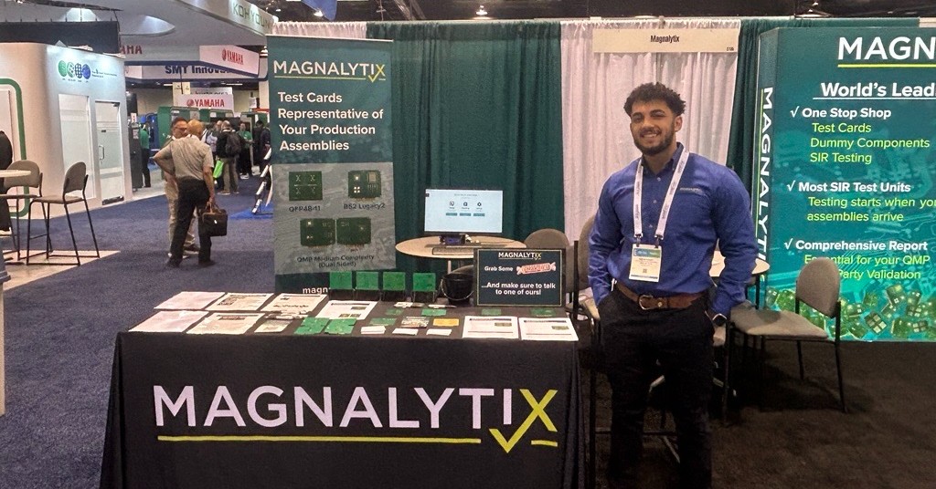 MGX is on the floor and all-smiles at IPC APEX 2025! Stop by Booth #2735 to talk testing services, test cards and much more with our electronics reliability X-Perts like Abram Agaiby!