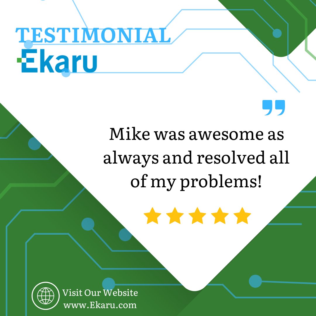 Feeling super grateful for this awesome testimonial! 🙌 Huge thanks to everyone who’s been so supportive, you guys rock! 💙

#EkaruTeam #EkaruTestimonials #PositiveFeedback #ClientTestimonials #CyberSecurity