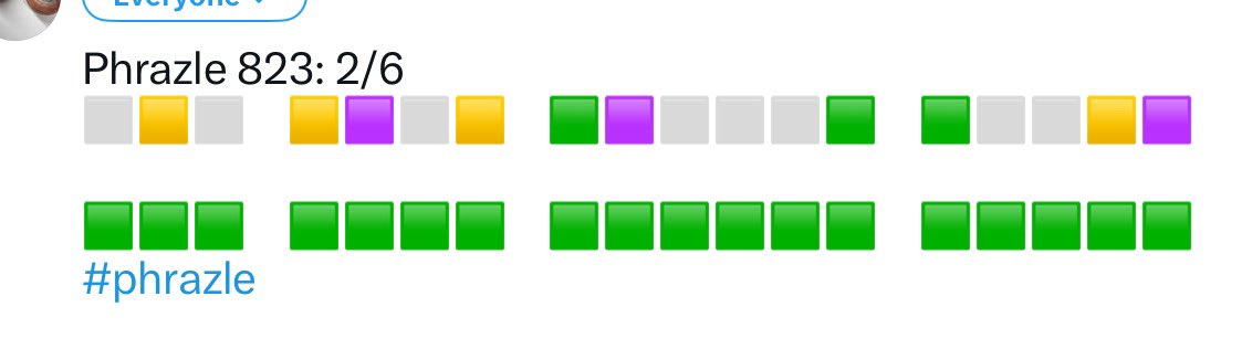Hello <a href="/albolt76/">Jacko</a> 

Phrazle 824: 2/6
🟪🟪🟩    🟪⬜    🟩    ⬜⬜⬜    ⬜🟪⬜    🟨⬜🟨⬜

🟩🟩🟩    🟩🟩    🟩    🟩🟩🟩    🟩🟩🟩    🟩🟩🟩🟩
#phrazle