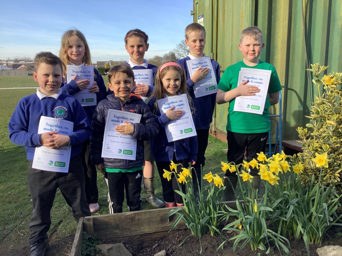 NWAPlanetPro's tweet photo. We are displaying our certificates for completing the @RSPBEngland ‘Big School Birdwatch’, which also lead to us becoming a ‘School For Nature’. We also earned the ‘Sustainability Pioneer School’ title for a recent sustainability and climate audit 🐦‍⬛🦉🪿

@Natures_Voice #rspb https://t.co/qQlptoN0ih