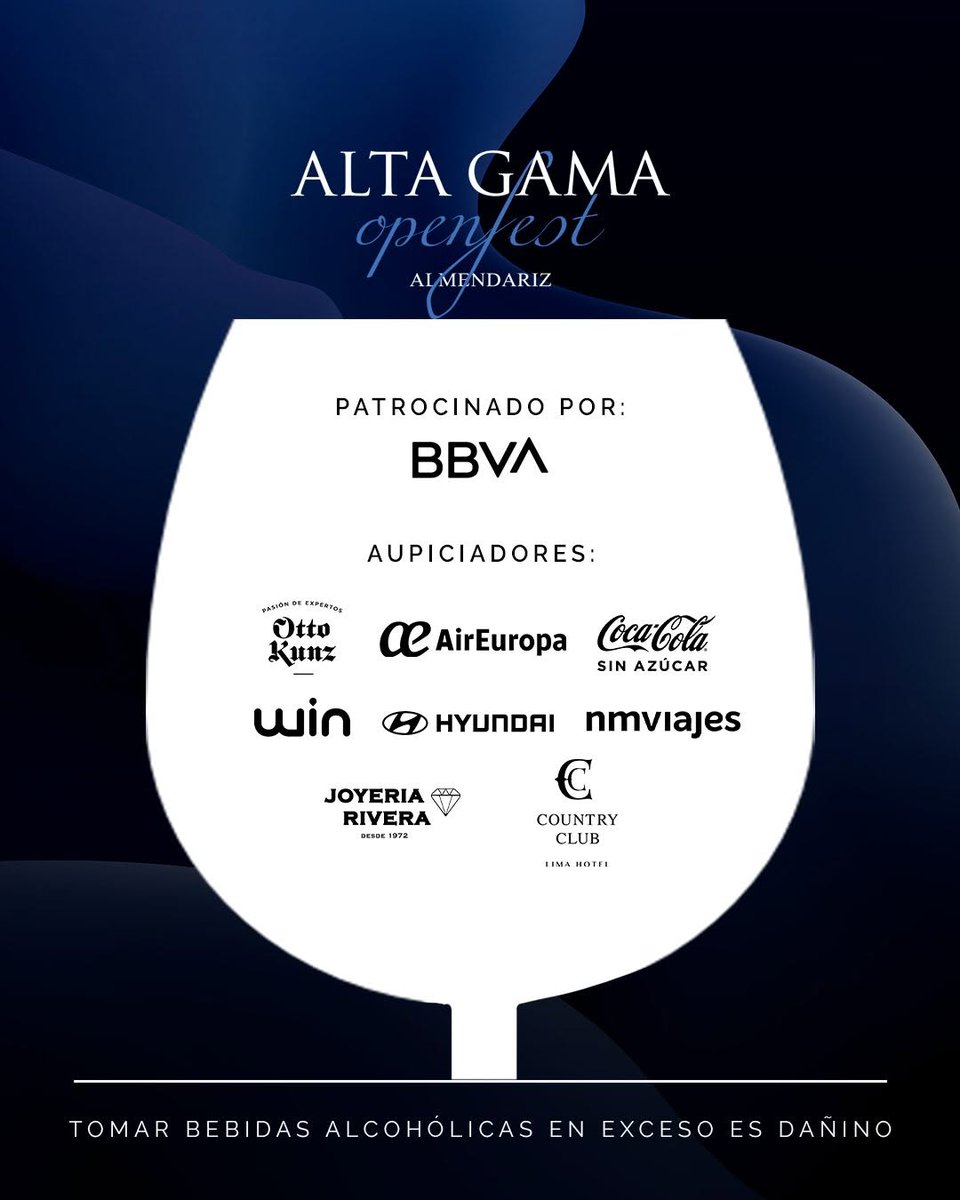 TicketmasterPE's tweet image. 🎟️ ¡UNA SOLA FECHA, UNA SOLA OPORTUNIDAD! 🎟️

Este 25 de abril vivirás una experiencia única en #AltaGama 🍷✨ ¡No te quedes fuera! Asegura tu entrada antes del SOLD OUT ⏳

🔥 PREVENTA EXCLUSIVA BBVA 🔥
📅 Desde este viernes 21
💳 25% de descuento con tarjetas de crédito BBVA