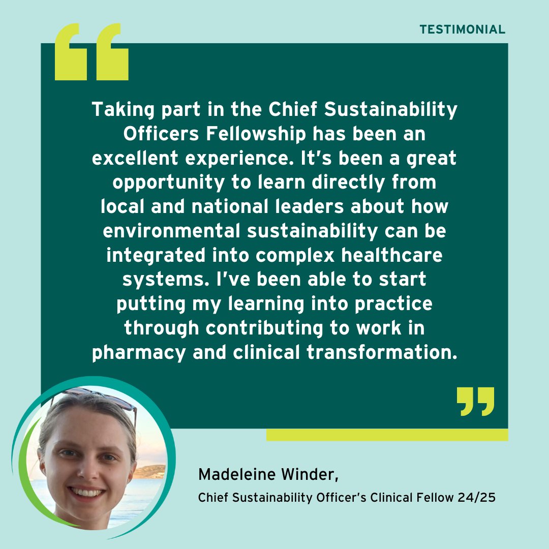 Faculty of Medical Leadership and Management (@fmlm_uk) on Twitter photo Are you considering applying for our Chief Sustainability Officer’s CFS? Applications close 23/03/25.
This scheme has been established with <a href="/GreenerNHS/">Greener NHS</a>
to support clinicians who want to develop as clinical leaders and sustainability champions.
Apply now: fmlm.ac.uk/CFS-CSO Are you considering applying for our Chief Sustainability Officer’s CFS? Applications close 23/03/25.
This scheme has been established with <a href="/GreenerNHS/">Greener NHS</a>
to support clinicians who want to develop as clinical leaders and sustainability champions.
Apply now: fmlm.ac.uk/CFS-CSO
