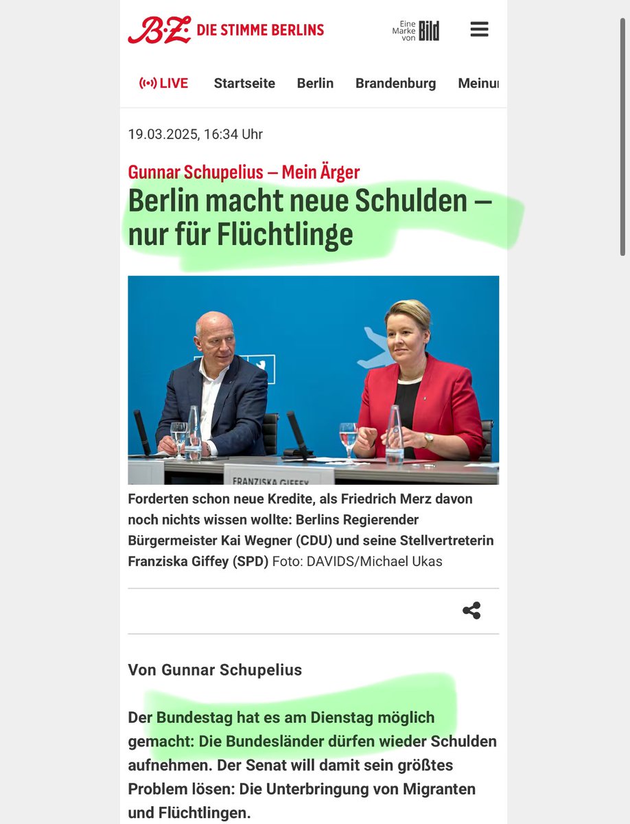 Danken wir Friedrich Merz und seinen Wählern zur Bereitstellung weiterer Milliarden. Die ihr übrigens abbezahlen müsst.