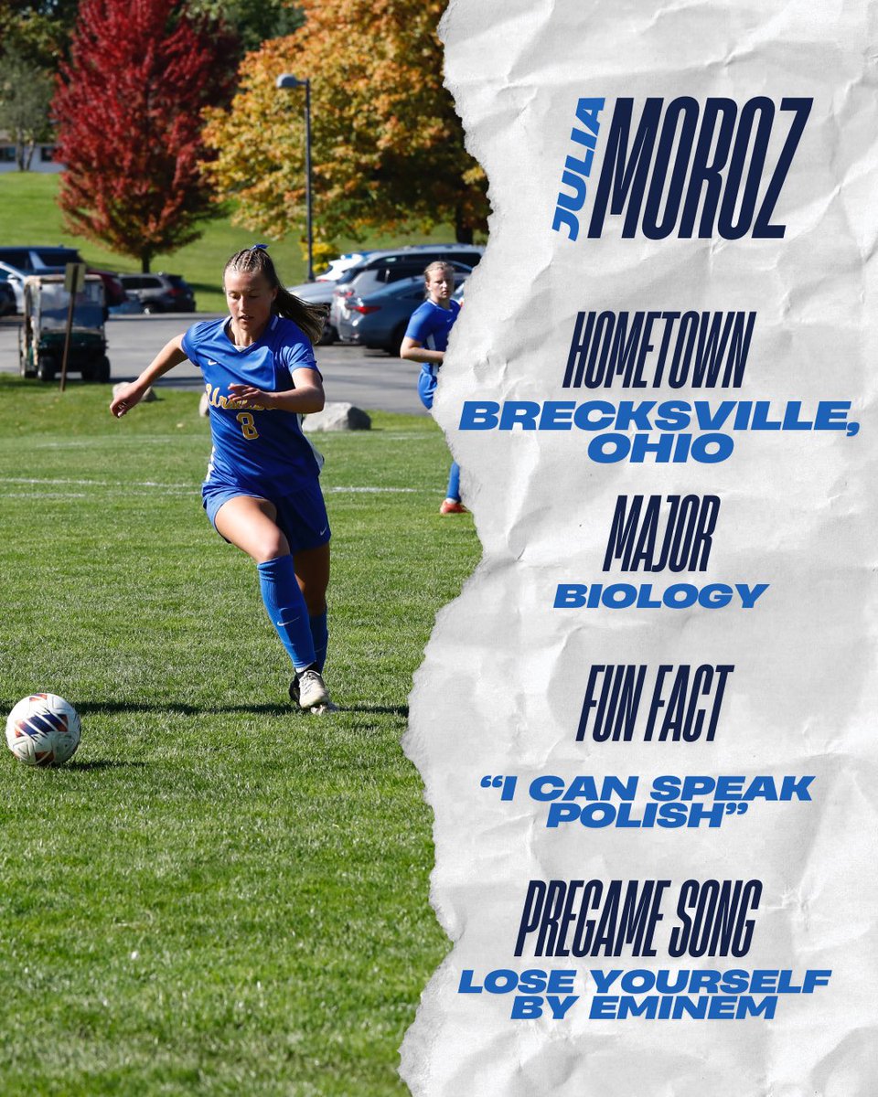 Get to know Julia Moroz! Julia is a Freshman forward who majors in Biology. ⚜️💙