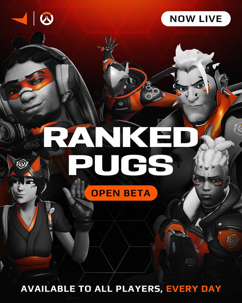 FACEIT_OW's tweet image. Ranked PUGs Open Beta is NOW LIVE 🚨

Try out our new 5v5 Competitive Queue in #Overwatch2! Team up with like-minded players, join team comms and enjoy exclusive, fun matches. Your new club, friends, and prizes await!

🕹️ Play Now: fce.gg/pugs