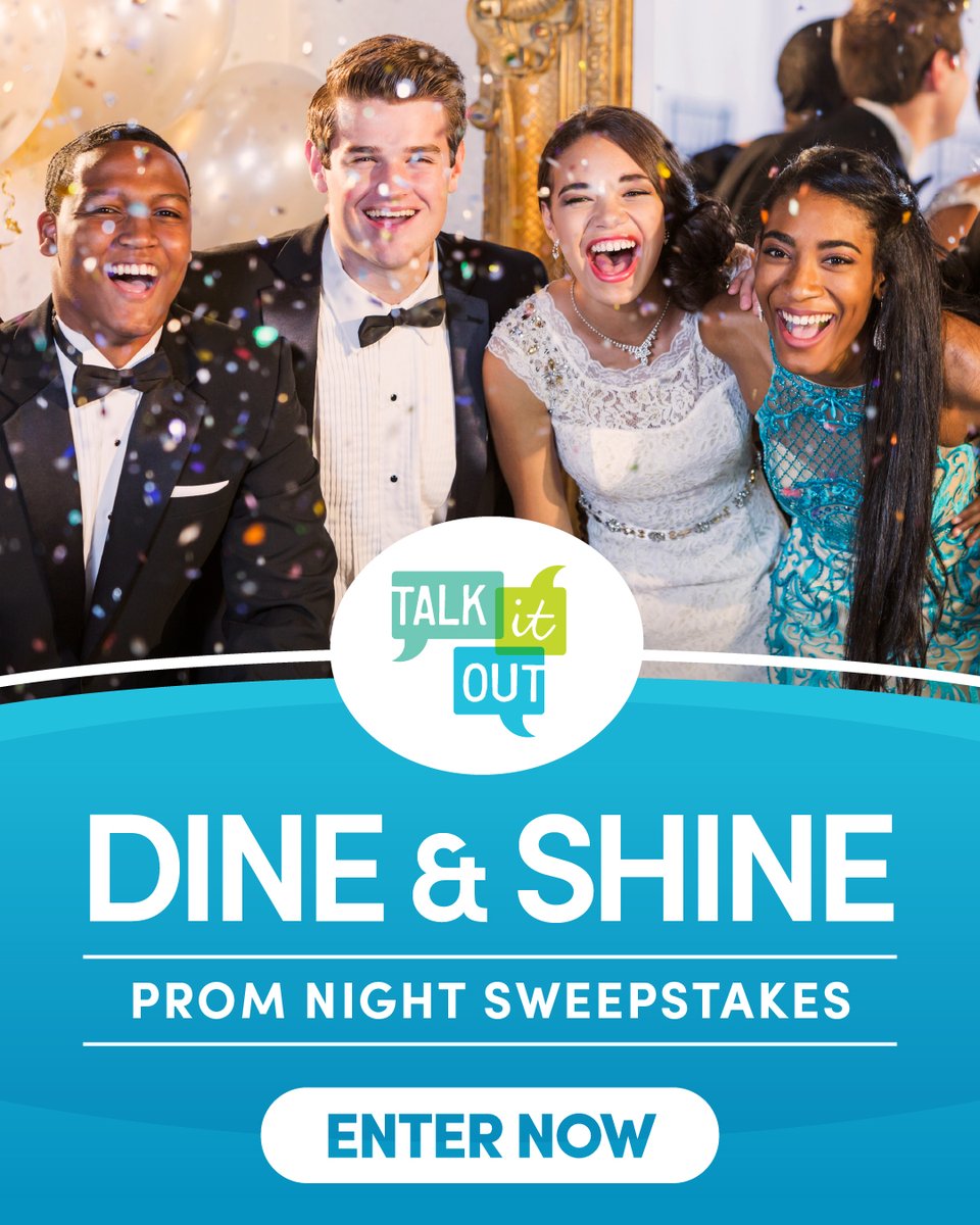 TalkItOutNC's tweet image. 10 winners. 10 perfect prom nights! Will you be one? Enter now to win a camera + a $150 dinner gift card! bit.ly/4gHdkUT

#TiONCSweepstakes #promnight #preventunderagedrinking