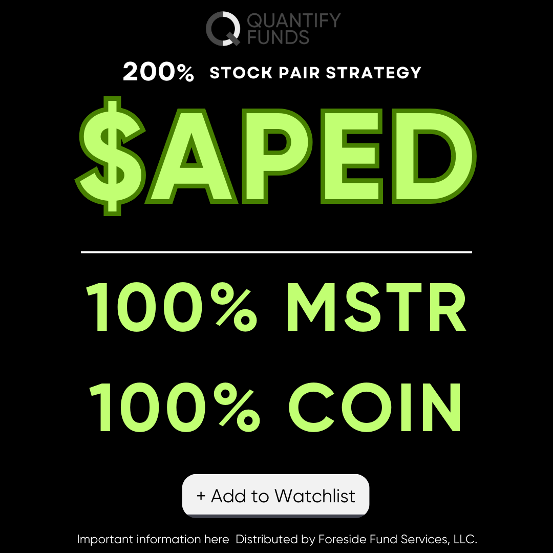 quantifyfunds's tweet photo. Double exposure to Crypto Megacaps.
2 for 1 Thematic Stacks.
Important information @ https://t.co/siCtFPnaRu #MegaCapStacks #CRYPTO $COIN $MSTR $APED #QuantifyFunds #QuantifyChaos #Nasdaq #Tidal @NasdaqExchange https://t.co/VneeTZJSLw