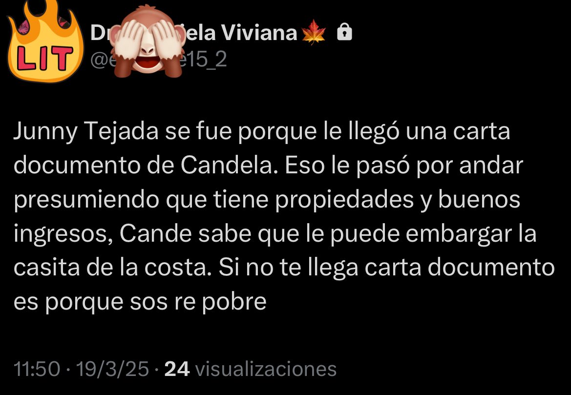 mamitarancia's tweet photo. ¡SE RE PICÓ!

Otra igual que Emi (Dany) Arce, que se jactaba de que nadie sabía dónde vivía y por eso no tenía miedo de que le mandaran una cd… 🤣🤣🤣🤣
@emiarce15_2 https://t.co/S0wfgNnNA9
