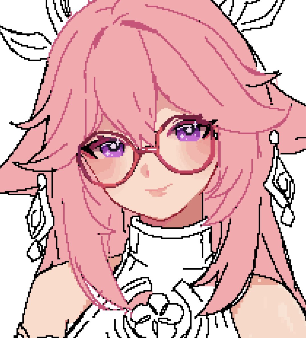 JMNo_0's tweet photo. I was too busy and forgot this form last year-
I didn't remember why I drw her a glasses but it seem good hehe😽 https://t.co/RaChUYw2rT