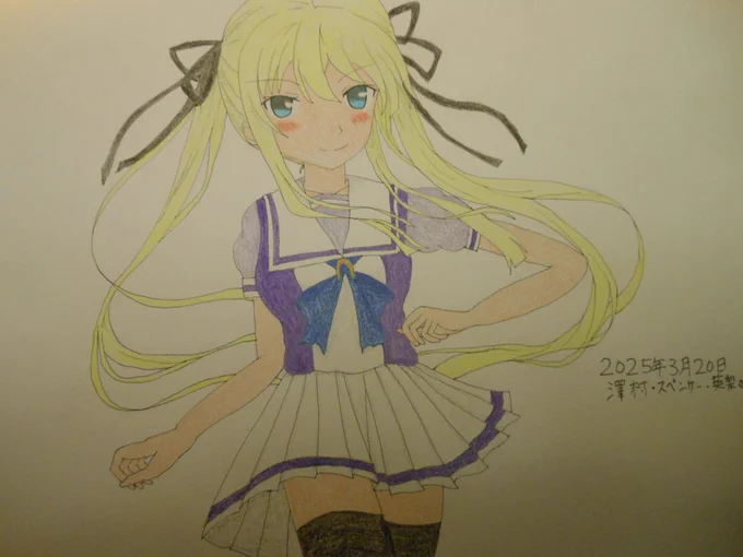3月20日:冴えカノの中で推し・ハーフ系の金髪ツインテール・柏木エリのペンネームでイラストレーターの英梨々たん、誕生日おめでとうございますー。#澤村・スペンサー・英梨々生誕祭2025#冴えカノ 