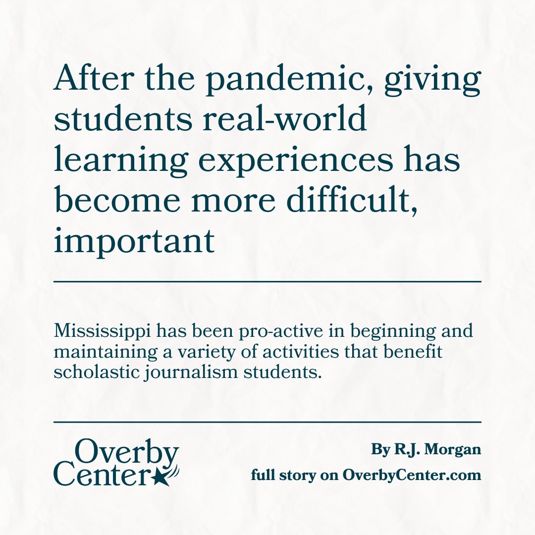 Mississippi has been pro-active in beginning and maintaining a variety of activities that benefit scholastic journalism students.

Read the full article by R.J. Morgan at overbycenter.com/news-and-analy…