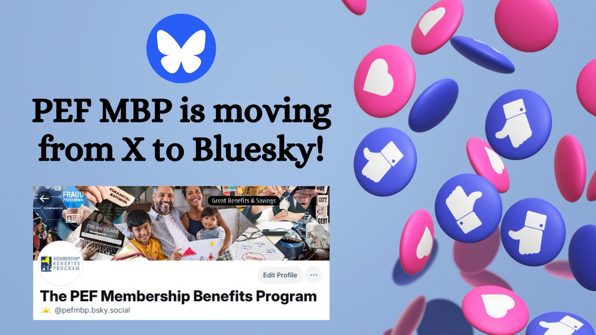 PEFMBP's tweet image. Be sure to follow the PEF Membership Benefits Program on BlueSky to stay informed of new and existing benefit offers: bsky.app/profile/pefmbp…