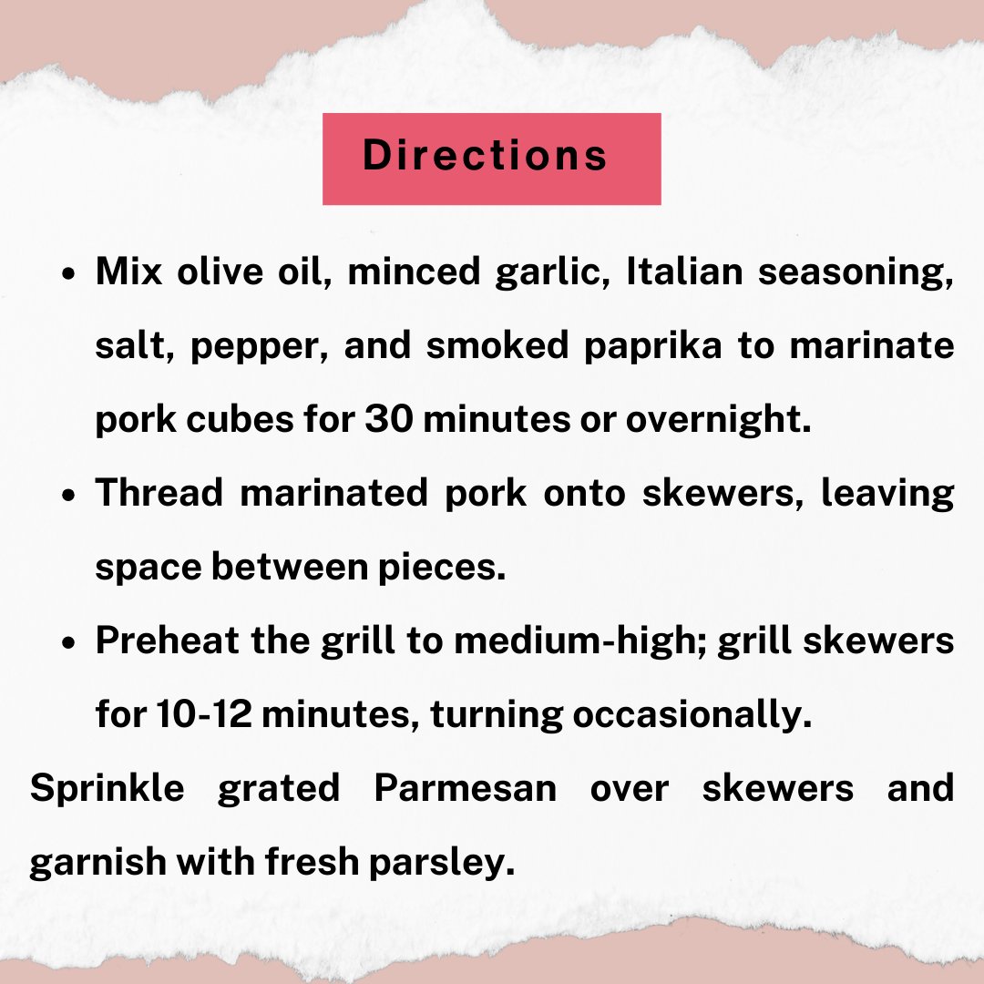 Try these juicy pork tenderloin skewers, loaded with garlicky goodness &amp; topped with melty Parmesan. Crispy, cheesy, and totally irresistible! Who’s taking the first bite? 🤤✨ #GarlicParm #SkewerGameStrong #FoodieDelight