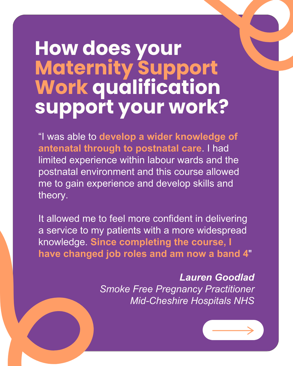 Let’s celebrate how social prescription supports maternity patients. 

Social prescription is a key element of our Level 3 Maternity Support Work qualification, so today we’re celebrating how our learners use it within their careers

#SocialPrescribingDay #SocialPrescription