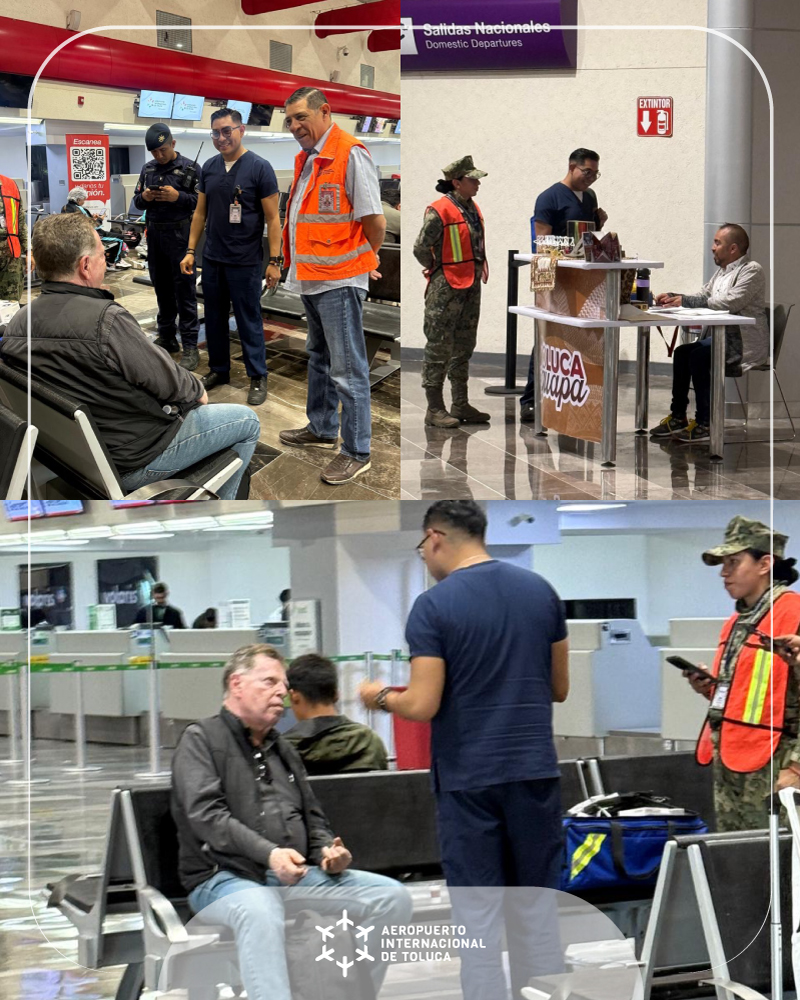 AIT_MX's tweet image. ℹ️ #AITinforma - Cuidamos de ti en cada vuelo ✨🛫

Para reforzar la seguridad y bienestar de nuestros pasajeros, hemos implementado un #programapiloto de recorridos sanitarios en el AIT con el apoyo del personal de Sanidad Naval de la UNAPAP. 🚑👨‍⚕️

#ViajaTranquilo #CuidamosDeTi