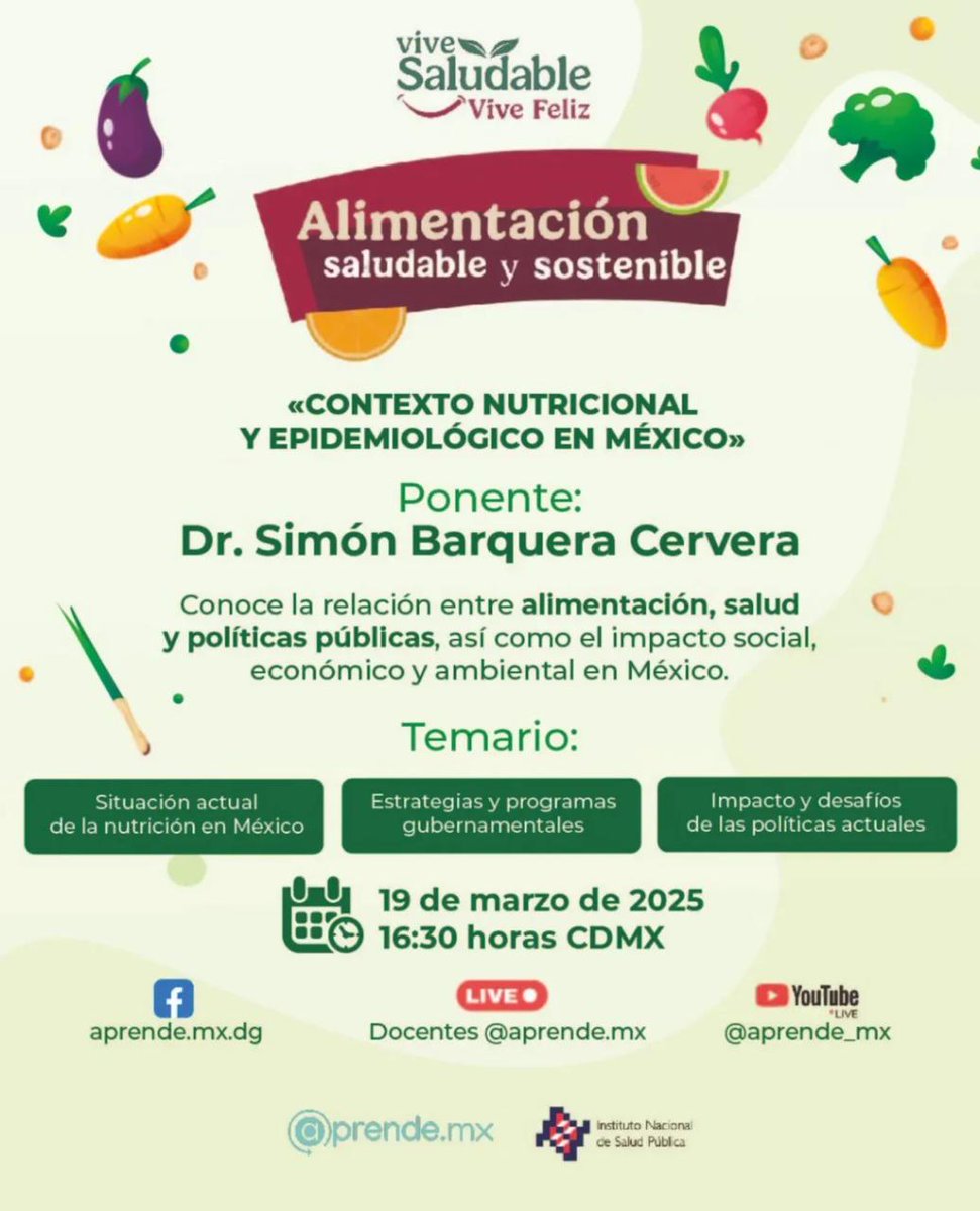 Dr. Simón Barquera (@sbarquera) on Twitter photo El día de hoy participaré en el diplomado que la <a href="/SEP_mx/">SEP México</a> impartirá a todos los docentes como apoyo para el programa #vivesaludable que se implementará en el país para mejorar la salud y prevenir enfermedades en la población escolar. Es un honor tener la oportunidad de dirigirme El día de hoy participaré en el diplomado que la <a href="/SEP_mx/">SEP México</a> impartirá a todos los docentes como apoyo para el programa #vivesaludable que se implementará en el país para mejorar la salud y prevenir enfermedades en la población escolar. Es un honor tener la oportunidad de dirigirme