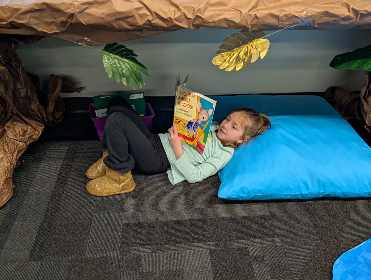 We had so much fun reading in the rainforest room today!