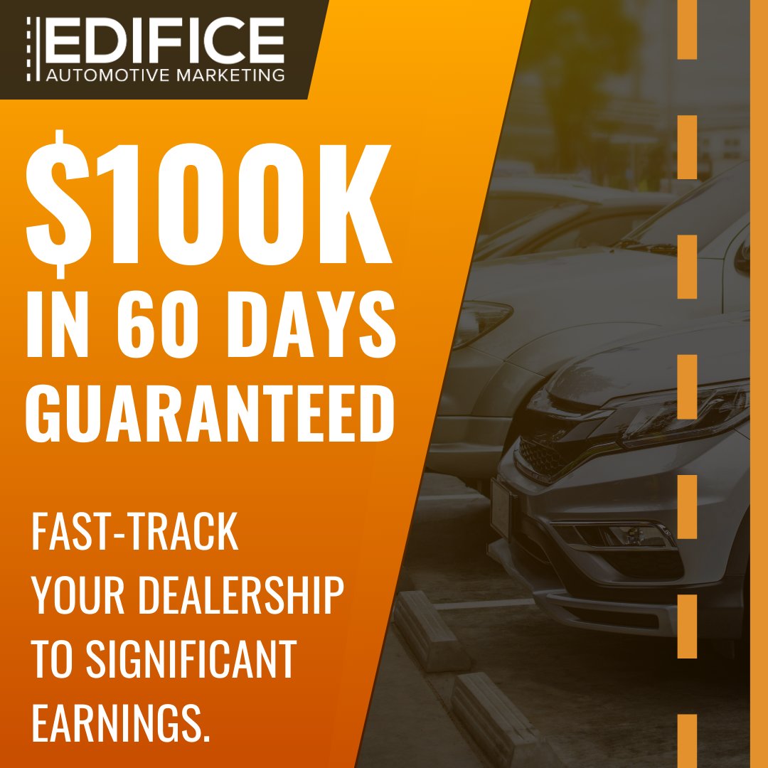EdificeAutoMkt's tweet photo. Tried and true strategies that GUARANTEE results. Get in touch with us today and get your dealership the numbers it deserves! 💰💰💰 https://t.co/QnYm6RpmHQ