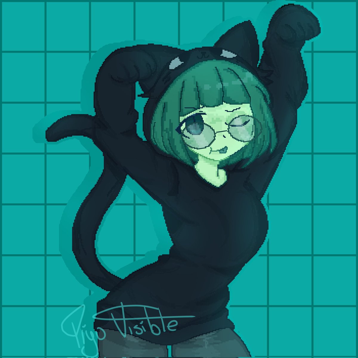 PiyuVisible's tweet photo. 🐈‍⬛  #piyu #draw #pixelart #cat https://t.co/Jo9DYcd8vZ
