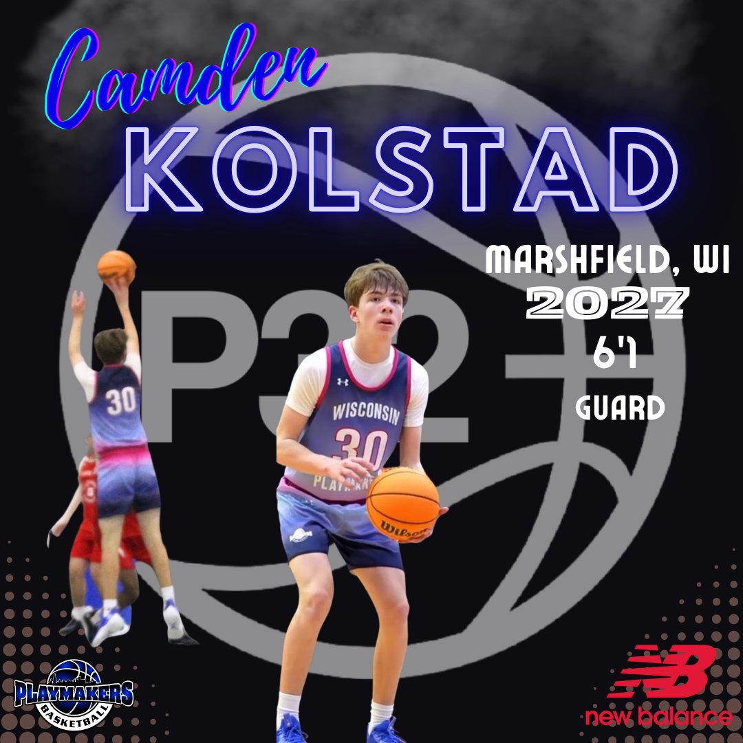 WI Playmakers P32 (@pm27p32) on Twitter photo We are excited to get started on the <a href="/newbalancehoops/">New Balance Basketball</a> <a href="/p32league/">P32 League</a> Circuit for the 2025 Spring/Summer season!
Today we are rolling out our Playmakers 16U P32 squad. Next up, 6'1" Guard, Camden Kolstad! <a href="/KolstadCamden/">Camden Kolstad</a> We are excited to get started on the <a href="/newbalancehoops/">New Balance Basketball</a> <a href="/p32league/">P32 League</a> Circuit for the 2025 Spring/Summer season!
Today we are rolling out our Playmakers 16U P32 squad. Next up, 6'1" Guard, Camden Kolstad! <a href="/KolstadCamden/">Camden Kolstad</a>
