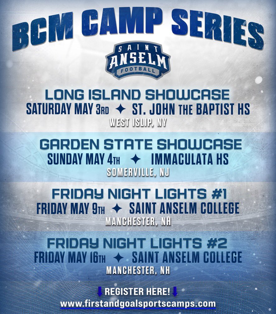 Thank you <a href="/Coach_Bick/">Joe Bick</a> for the invite to the BCM Camp Series
 <a href="/dempseym73/">Coach Dempsey</a> <a href="/Coach_Papcun/">Coach Papcun</a> <a href="/RaritanRocketFB/">Raritan Rockets Football</a> <a href="/CoachDez_NCSA/">Matt Mendez</a>