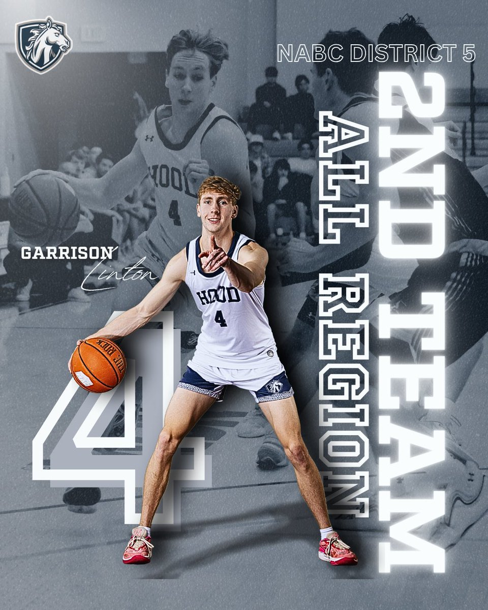Congrats to Hood senior Garrison Linton on being selected to the NABC’s 2nd Team All-Region! #LetItFly #d3hoops